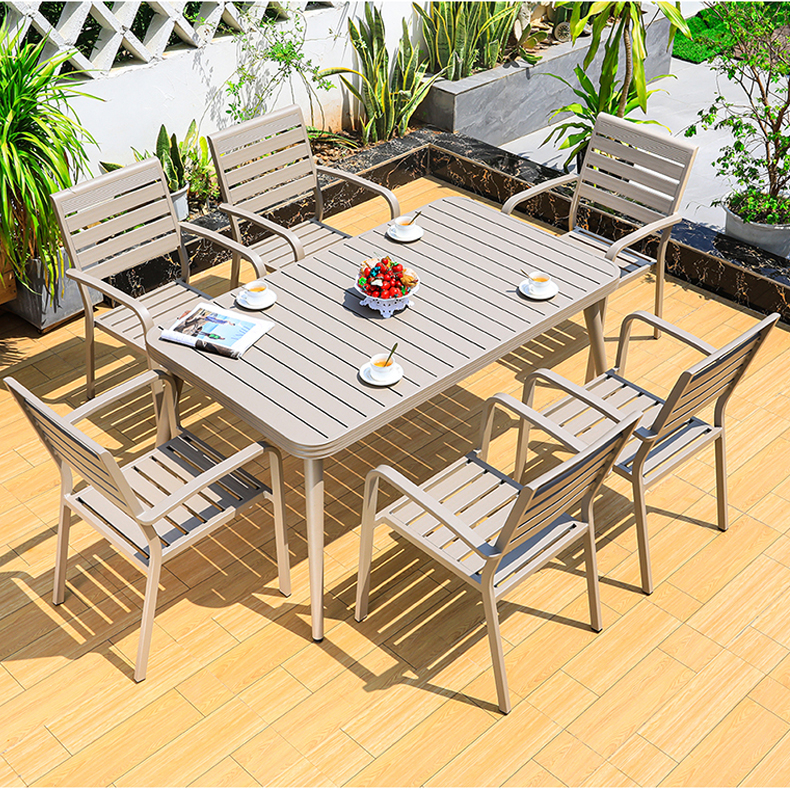 Z. A. Furniture - Champagne Luxury All Aluminum Outdoor Dining