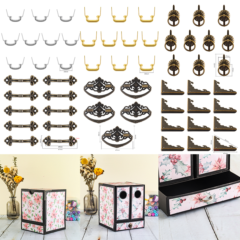 Furniture Hardware Supply - 10pcs/set Metal Corner Hardware Handles For
