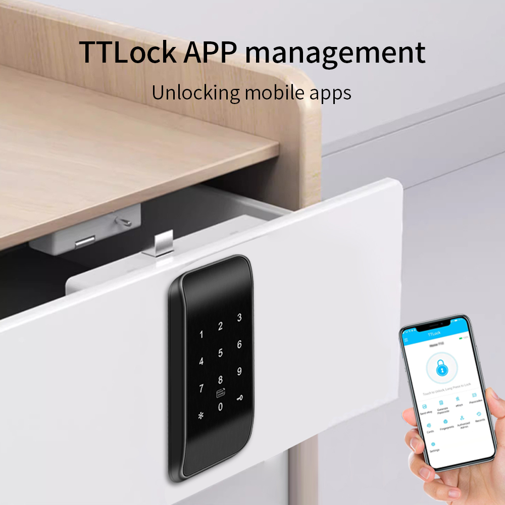 Furniture Hardware Wood - TTLOCK APP Smart Cabinet Lock 13.56Mhz