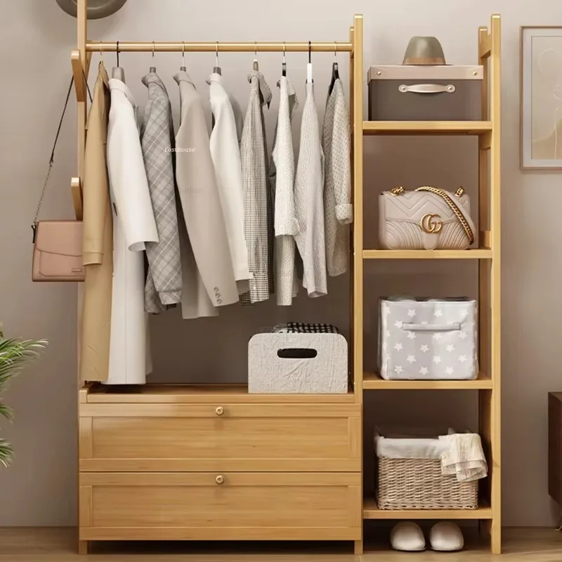 Z. A. Furniture - Wooden Floor-standing Wardrobes Home Open Closet