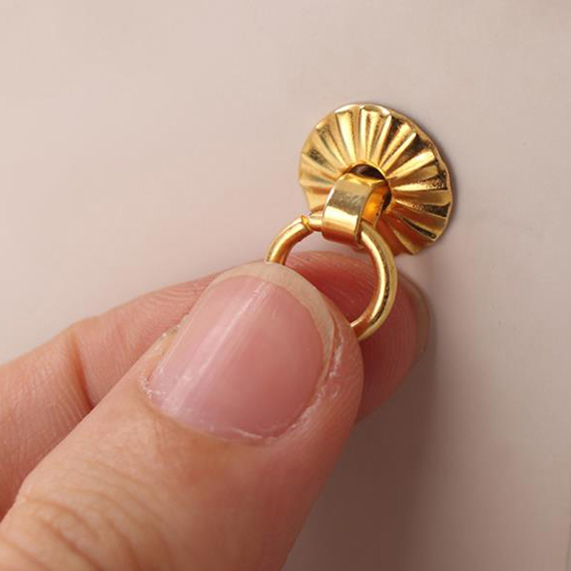 Furniture Hardware Wood - 4pcs 1/12 Hardware Golden Metal Handle