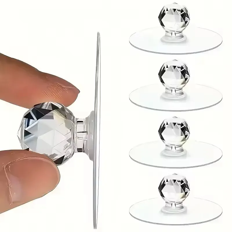 Furniture Hardware Supply - 20pcs Transparent Crystal Door Knobs Cabinet