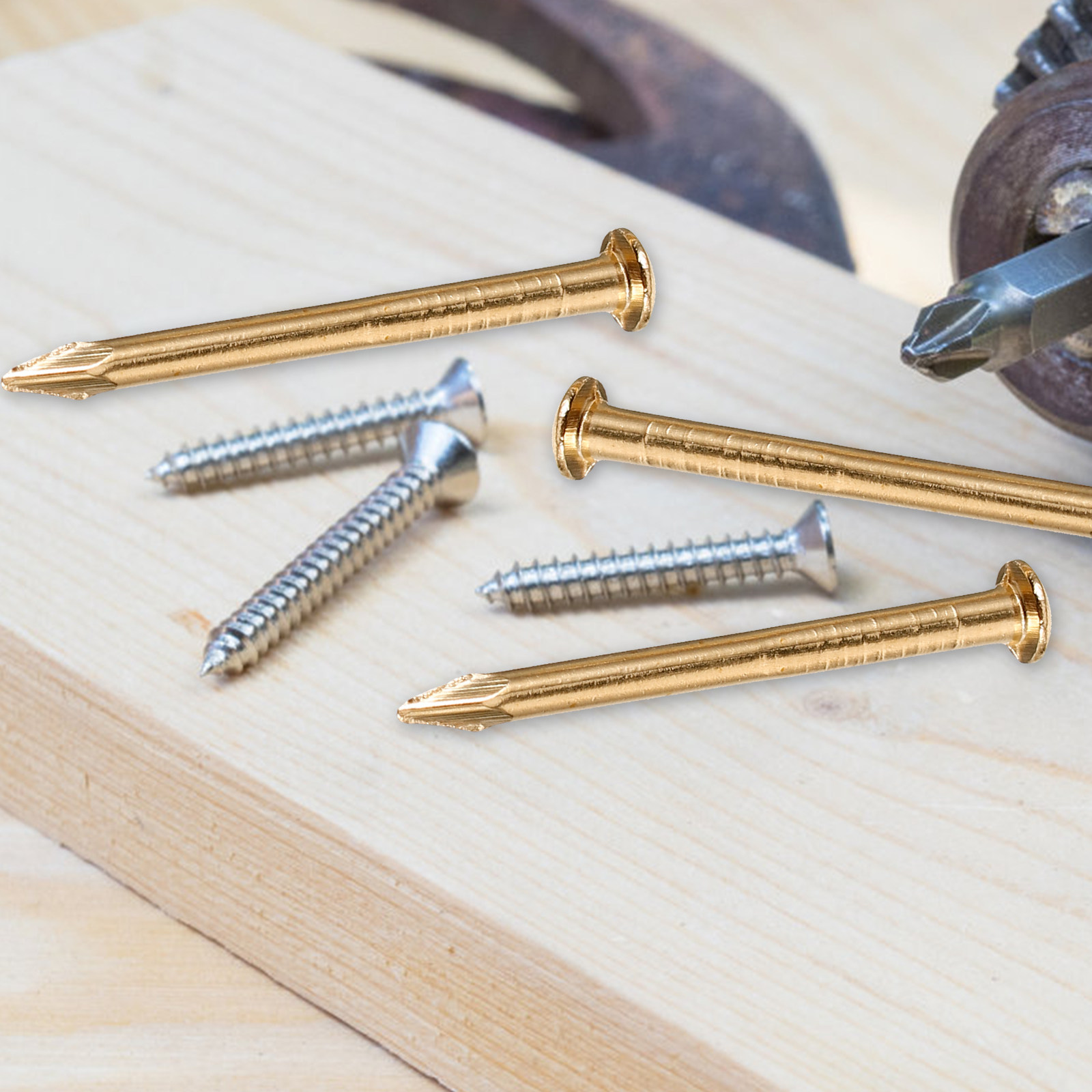 Furniture Upholstery Hardware - 200Pcs 8Mm Brass Furniture Tacks Round