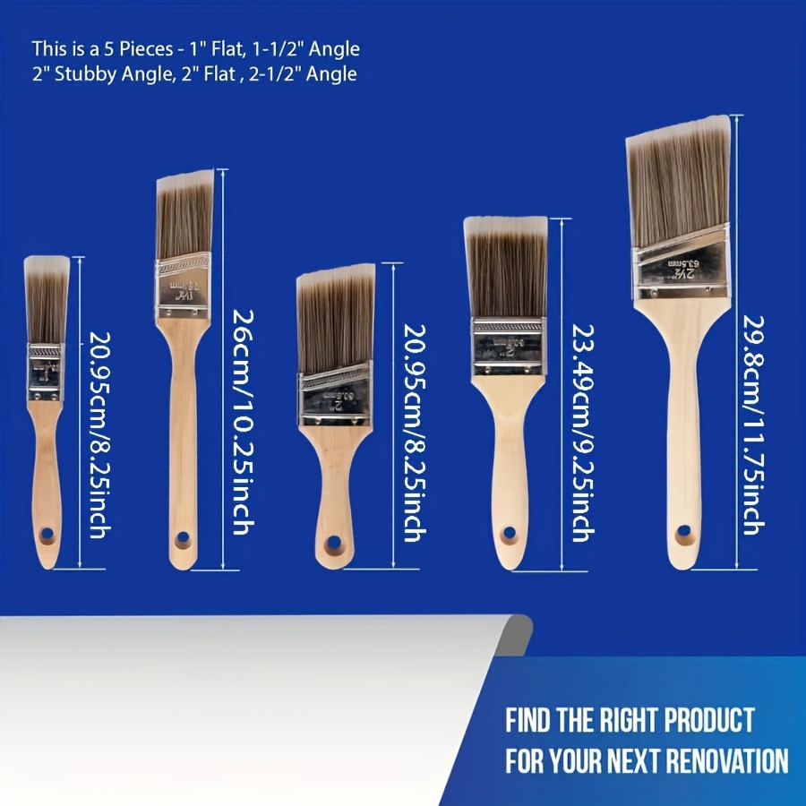5Pcs High Quality Paint Brush  - Furniture Hardware Wood avaliação e preço