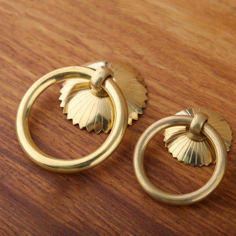 Vintage Brass Cabinet Ring Kno - Furniture Hardware Wood avaliação e preço