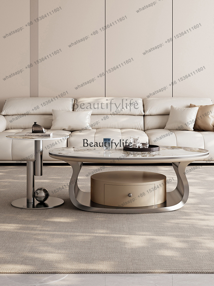 z.Light luxury rock slab oval  - Z. A. Furniture avaliação e preço