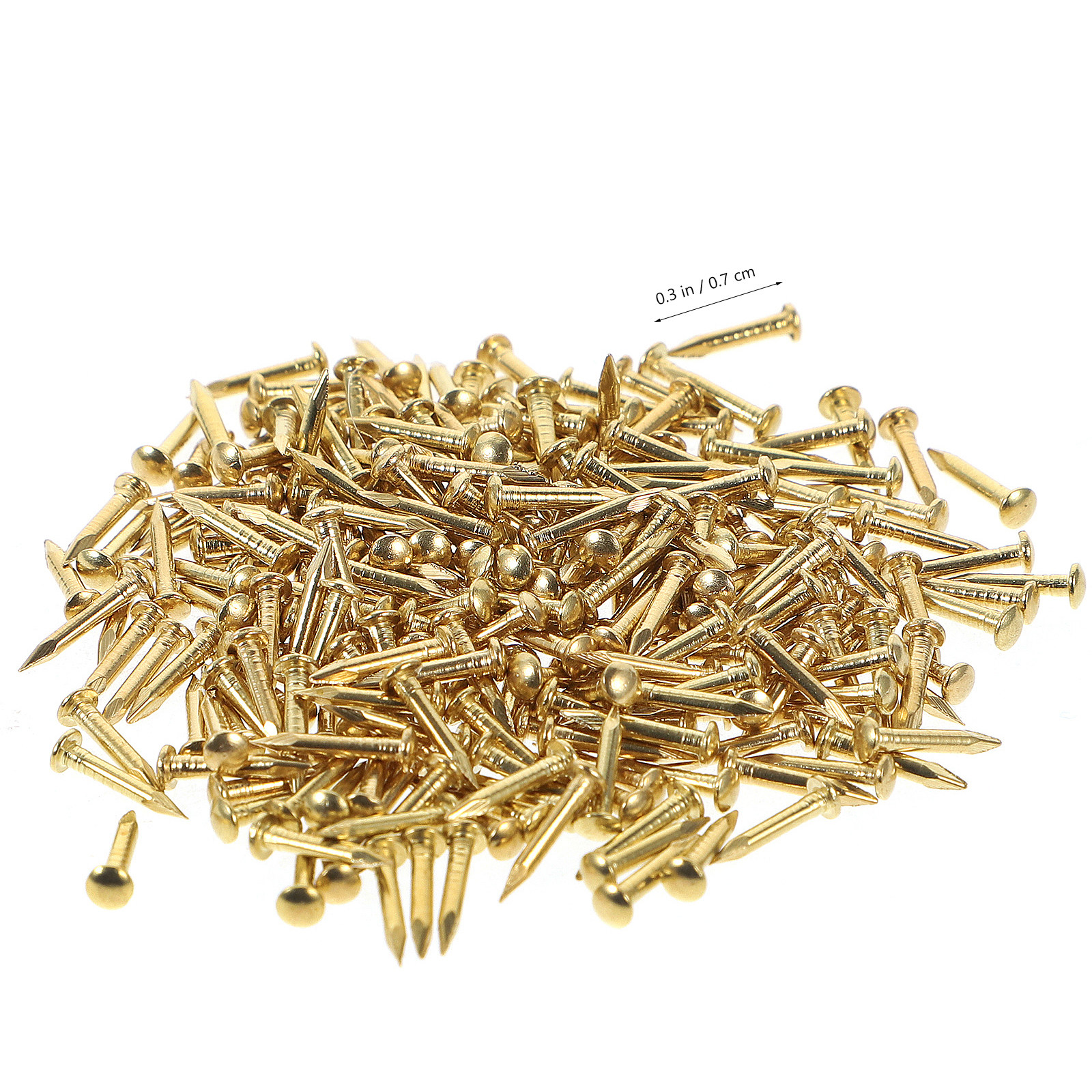 200Pcs 8Mm Brass Decorative Na - Furniture Upholstery Hardware avaliação e preço
