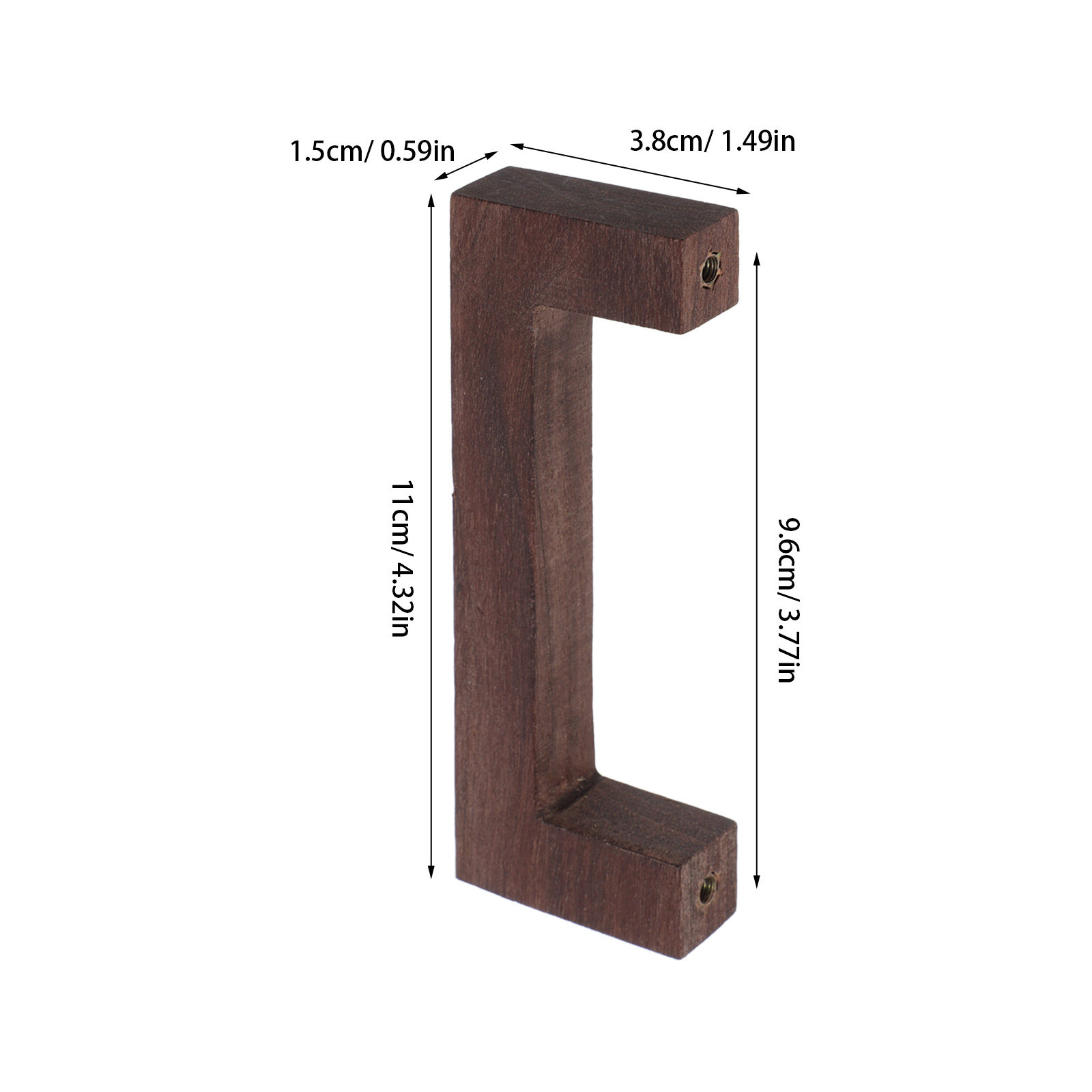 2Pcs Walnut Wood Cabinet Pull  - Furniture Hardware Replacement avaliação e preço