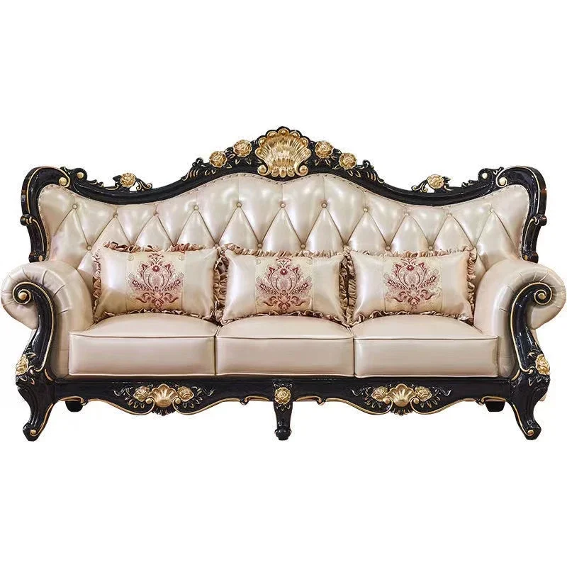 z French Style Sofa Luxury Lea - Z. A. Furniture avaliação e preço