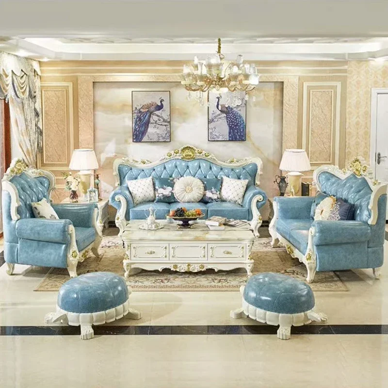 z French Style Sofa Luxury Lea - Z. A. Furniture avaliação e preço