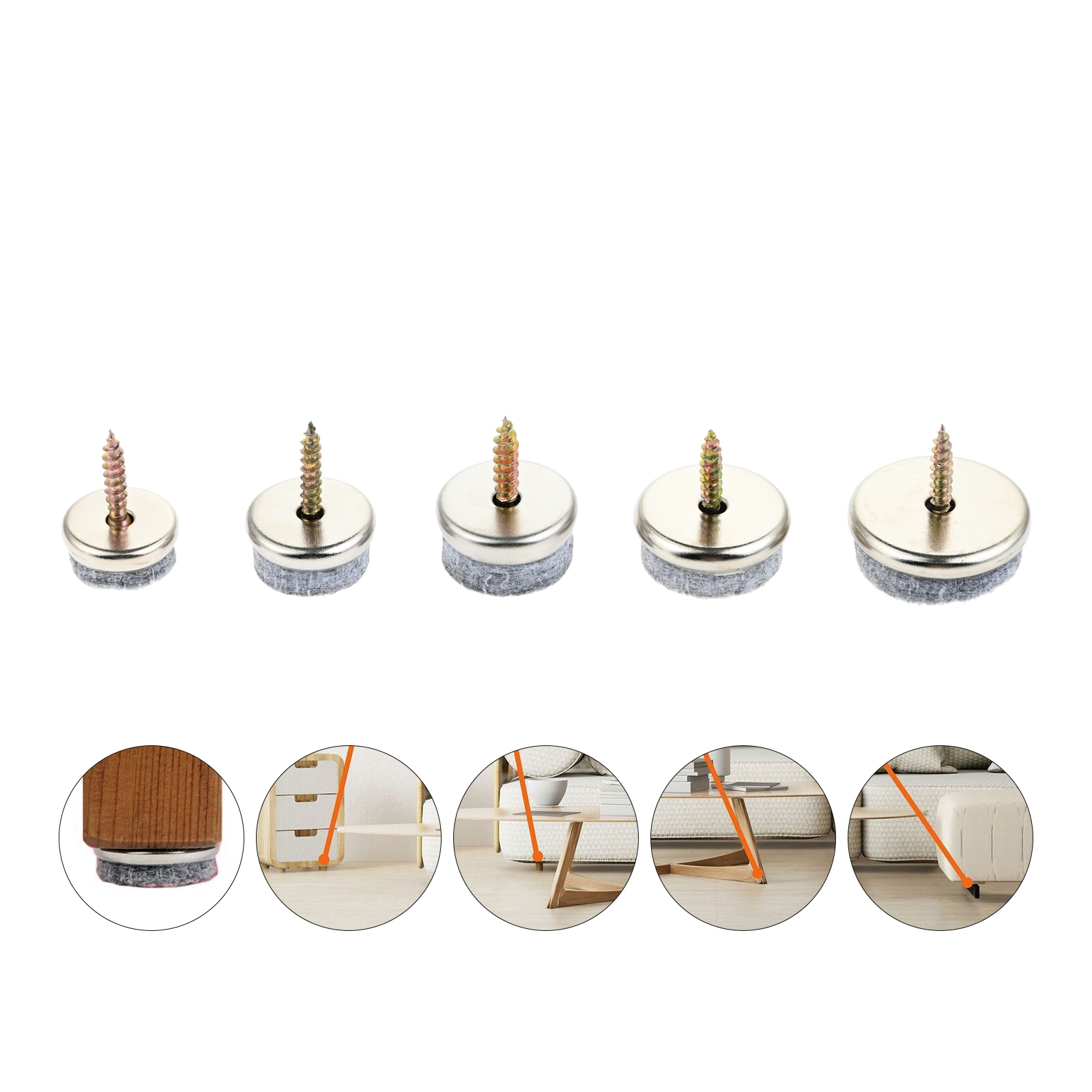 10Pcs Gray Furniture Felt Glid - Furniture Hardware Wood avaliação e preço