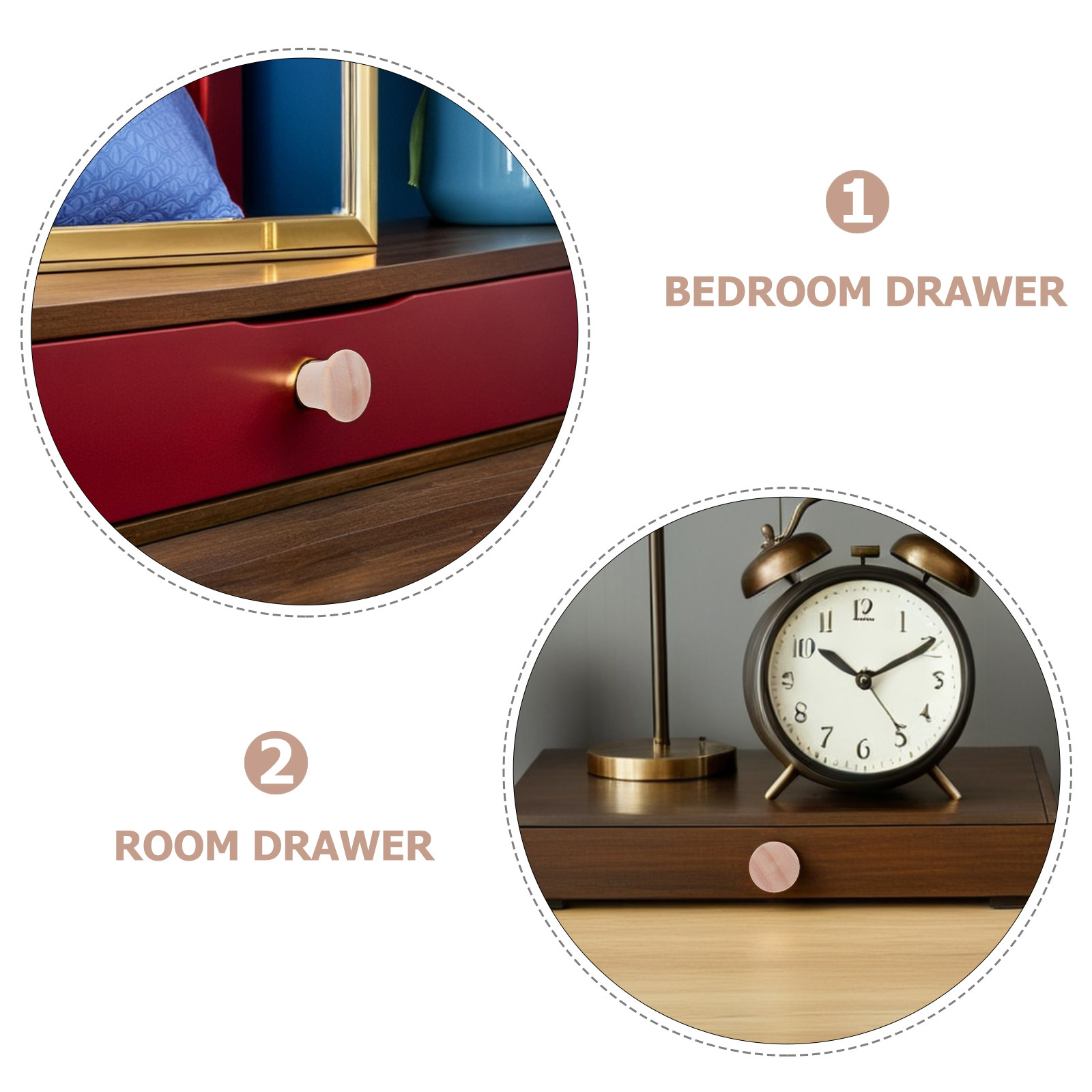 20Pcs Solid Wood Cabinet Knobs - Furniture Hardware Wood avaliação e preço